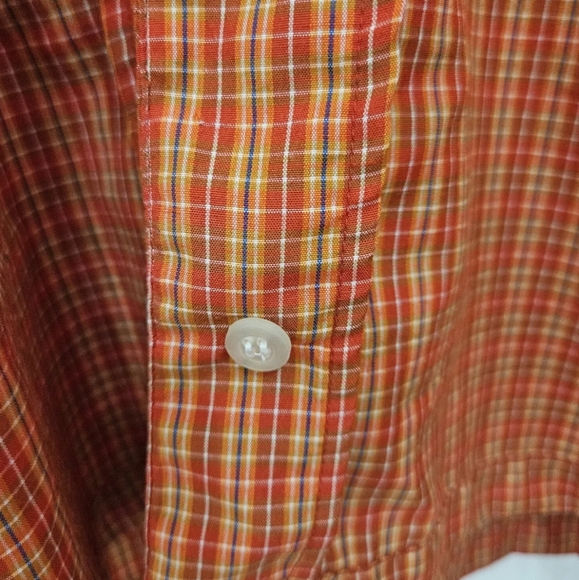 Point Zero Manufacturing Short Sleeve Button Up Shirt Size XL Multicolor Stripe - Picture 6 of 8